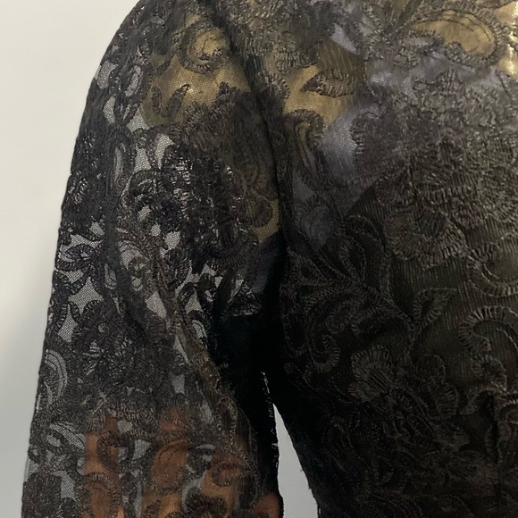 NEW Saison Blanche Couture 3/4 Sleeves Long Lace Dress Size 12. - Picture 8 of 11